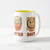 Besser Trumps Kopf für Demokraten Zweifarbige Tasse (VorderseiteRechts)