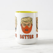 Besser Trumps Kopf für Demokraten Zweifarbige Tasse (Mittel)