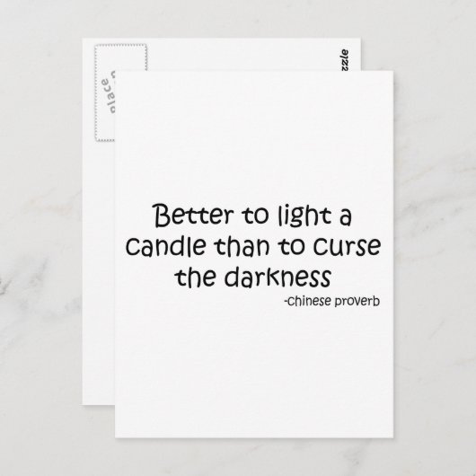 Besser, um ein Candle-Zitat zu machen Postkarte (Vorne/Hinten)