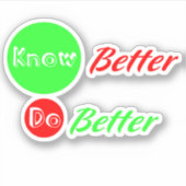 Besser wissen, bessere Aufkleber (Vorderseite)