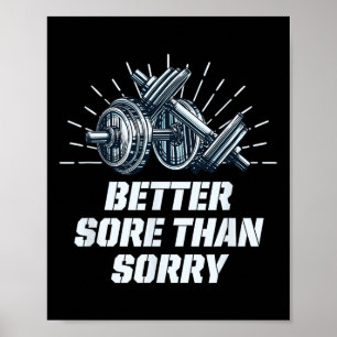 Besser wüten, als die lustige Workout-Spaß Gym Say Poster