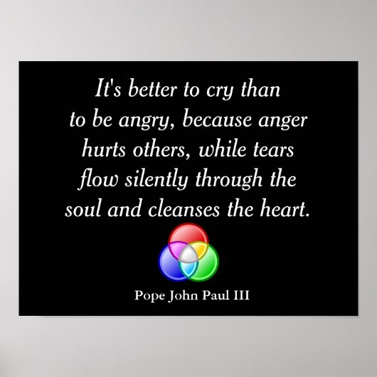 Besser zu weinen - Kunstposter Poster (Vorne)