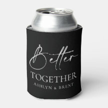 Besser zusammen Black Wedding Can Cooler/Koozie