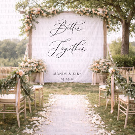 Besser Zusammen Hochzeit Hintergrund Banner Minima Wandteppich