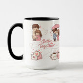 Besser-Zusammen-Kaffeetasse – Perfektes romantisch Tasse (Links)