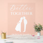 Besser zusammen Minimal-Script-Hochzeitsbegrüßung Acrylschild (Hochzeit)