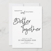 Besser zusammen Modernes Script grau Save The Date (Vorderseite)