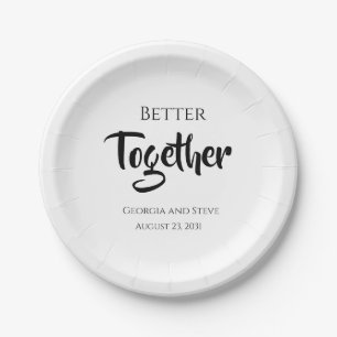 Besser zusammen personalisierte Hochzeitspapiertel Pappteller