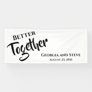 Besser Zusammen Personalisiertes Hochzeitsbanner Banner