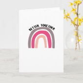 Besser zusammen Regenbogen Fröhliche Ästhetik  Karte (Gelbe Blume)