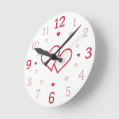 Besser zusammen – Romantisch Runde Wanduhr (Winkel)