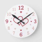 Besser zusammen – Romantisch Runde Wanduhr (Vorderseite)