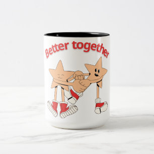 Besser-Zusammen-Star-Duo-Tasse Zweifarbige Tasse