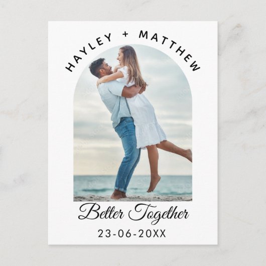 Besser zusammen Valentinstag Foto Postkarte (Vorderseite)