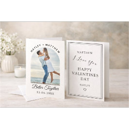 Besser zusammen Valentinstag Geschenk Foto Dankeskarte