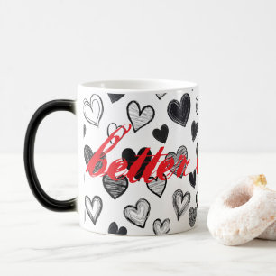 "Besser Zusammen" Whimsical Doodle Art Handgezeich Verwandlungstasse