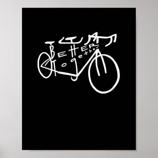 Besser zusammen White Minimal Ästhetik Poster (Vorne)
