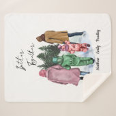 Besser zusammen Winterfamilie von 4 mit Namen Sherpadecke (Vorderseite (Horizontal))