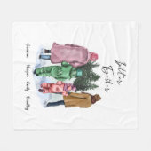 Besser zusammen Winterfamilie von 4 und Namen Fleecedecke (Vorderseite (Horizontal))