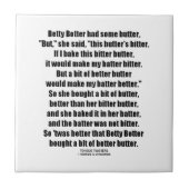 Bessere Butter Bettys Botter (ZungeTwister) Fliese (Vorderseite)