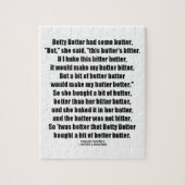 Bessere Butter Bettys Botter (ZungeTwister) Puzzle (Vertikal)