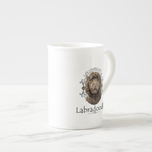 Bessere das Labradoodle des Lebens Tasse (Vorderseite Rechts)