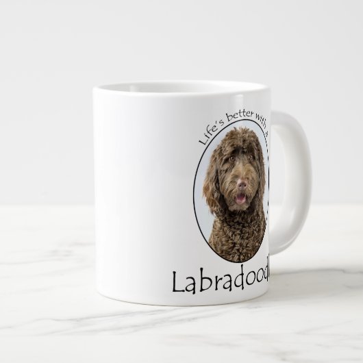 Bessere Labradoodle-Jumbo-Tasse Jumbo-Tasse (Vorderseite Rechts)