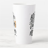 Bessere Latte als nie lustiges Kaffeekonzept Milchtasse (Vorderseite)