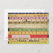 BESSERE REGELN LEBEN REGELN FÜR FARBIGE SCHRAPBOOK POSTKARTE (Vorne/Hinten)