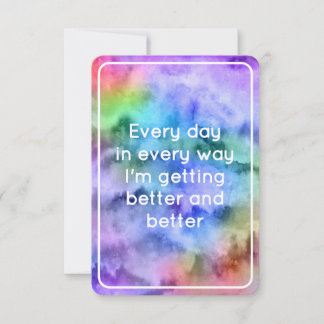 Bessere Regenbogen-Wasserfarben-Affirmationskarte Einladung