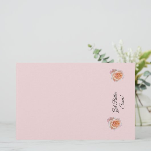 Bessere Rose - Rosa Stationierung Briefpapier (Stehend Vorderseite)