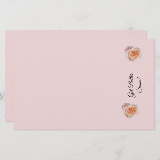Bessere Rose - Rosa Stationierung Briefpapier (Vorne/Hinten)