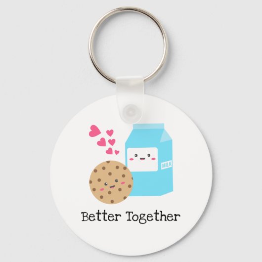 Bessere Zusammenarbeit Kawaii Milch und Cookies Ni Schlüsselanhänger (Vorderseite)