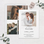 Bessere Zusammenarbeit Moderne 4-Foto-Engagement-P Einladung