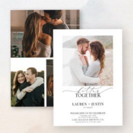 Bessere Zusammenarbeit Moderne 4-Foto-Engagement-P Einladung