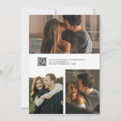 Bessere Zusammenführung Moderner 4-Foto QR Code Ve Einladung (Rückseite)