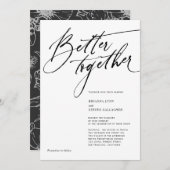 Bessere Zusammenführung Moderner Kalligrafie Schwa Einladung (Vorne/Hinten)