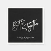 Bessere Zusammenführung von Schwarz-Weiß-Kalligraf Serviette (Vorderseite)