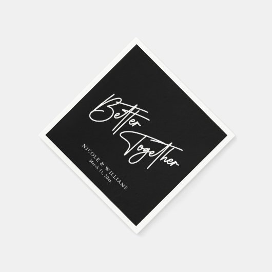 Bessere Zusammenführung von Schwarz-Weiß-Kalligraf Serviette (Ecke)