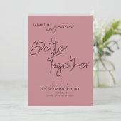Bessere Zusammenführung von Script-Dusty-Rose Save Save The Date (Stehend Vorderseite)
