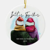 Bessere Zusammenführung von Script Watercolor Coup Keramik Ornament (Vorne)