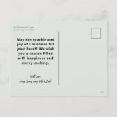 Bessere Zusammenhänge der Handschrift FotoCollage Feiertagspostkarte (Rückseite)