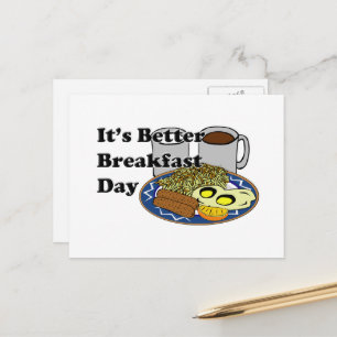 Besserer Frühstück-Tag Postkarte