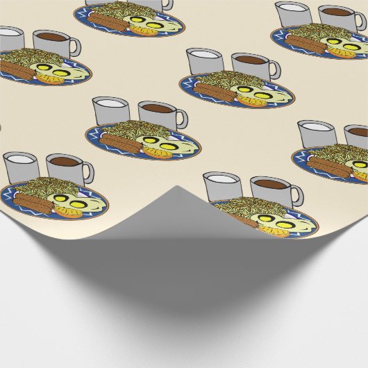 Besserer Frühstücksmonat - Eier Geschenkpapier (Ecke)