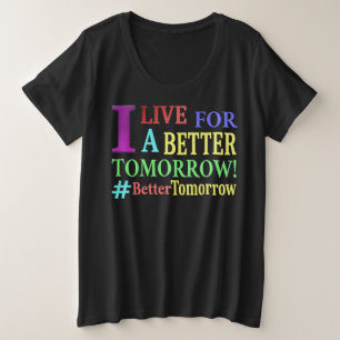 "BESSERER MORGEN" Niedliches Design. Jetzt kaufen Große Größe T-Shirt