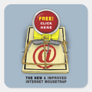 Besserer Mousetrap-Aufkleber Quadratischer Aufkleber