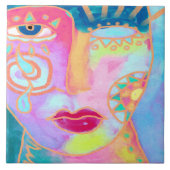 Besseres Abstraktes digitales Zeichnen Fliese (Vorderseite)