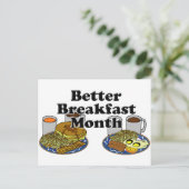 besseres Frühstück Monat Postkarte (Stehend Vorderseite)