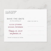 Besseres gemeinsam Skript Hochzeit Foto Save the D Ankündigungspostkarte (Rückseite)