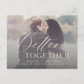 Besseres gemeinsam Skript Hochzeit Foto Save the D Ankündigungspostkarte (Vorderseite)